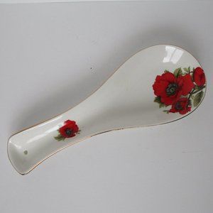 Gracie China Poppy porcelain spoon rest